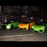 شاهد مجموعة من الشباب العربي يعرضون سياراتهم الفارهة في لندن